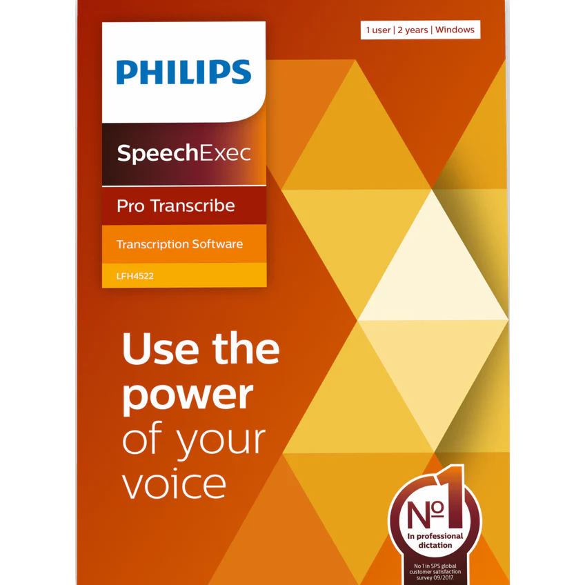 Philips SpeechExec Pro Transcribe Version 12 Software (2 Year Subscription) - Download